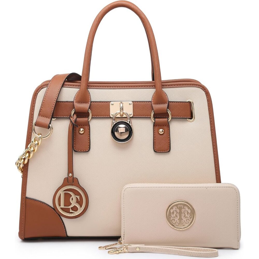 Women Handbags Top Handle Satchel Purse Shoulder Bag Hobo Bag Work Bag Set 2pcs